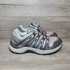 Salomon XA Comp 7 327090 Blue Grey Waterproof Trail Running Shoes Women's Sz 6.5